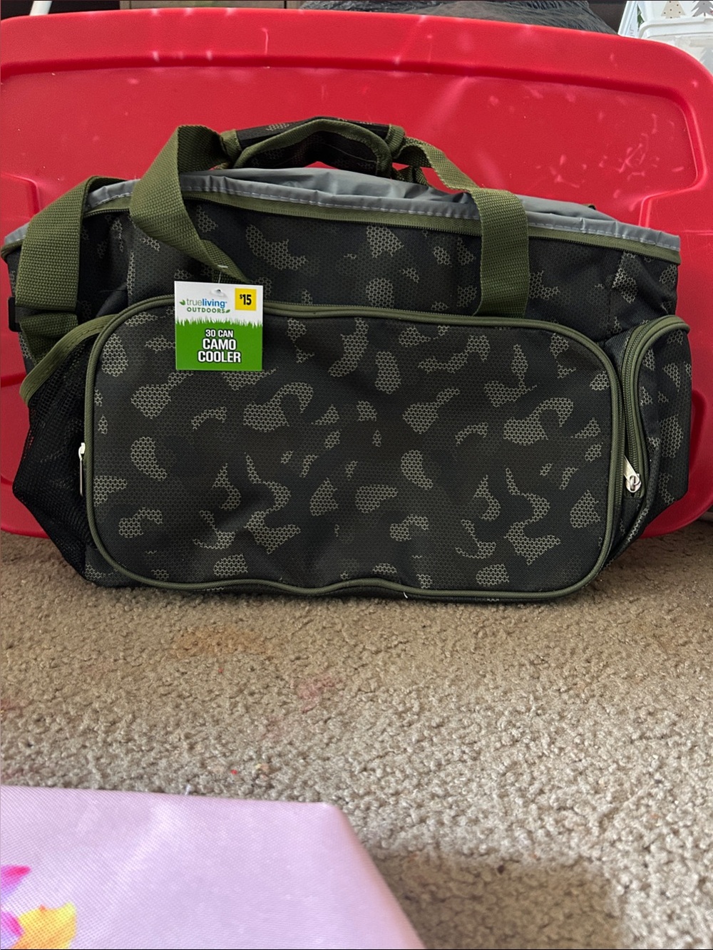 Camo 30-Can Cooler Bag - Olive Green